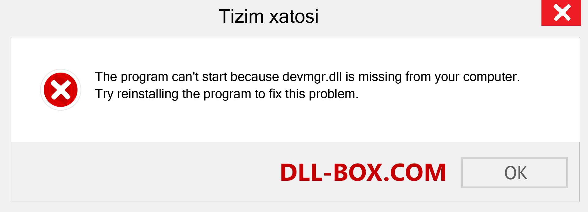 devmgr.dll fayli yo'qolganmi?. Windows 7, 8, 10 uchun yuklab olish - Windowsda devmgr dll etishmayotgan xatoni tuzating, rasmlar, rasmlar